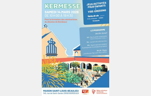Kermesse au profit de la formation des 8 séminaristes du diocèse de Bordeaux