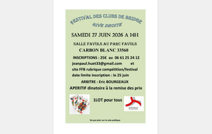 Festival des Clubs de bridge, rive droite