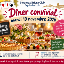 🍽️ Dîner du mardi 10 novembre 2026