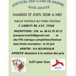 Festival des Clubs de bridge, rive droite